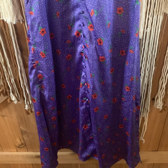 Liquorish Floral Mixed Print Button Down Dress Size 4 - Picture 6 of 10